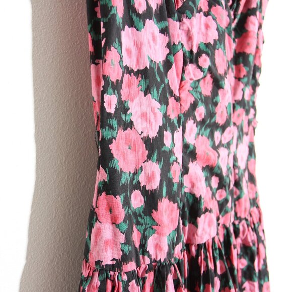 Jerry Gilden Spectator Vintage Floral Midi Dress Drop Waist Sleeveless Pink 1960 - Picture 9 of 15